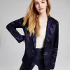 And Now This Women's Oversized Long-Sleeve Satin Blazer