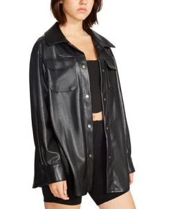 Steve Madden Women's Faux Good Measure Shacket -Anne Klein Sales Store 22683615 fpx