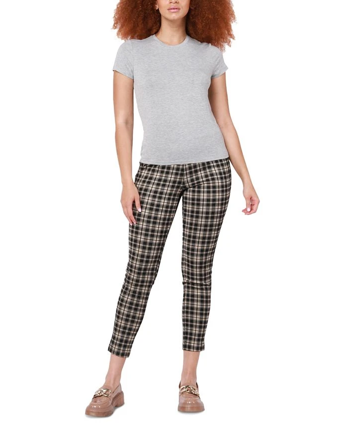 Black Tape Women's Check Pull-On Cropped-Ankle Trousers 1 Black Tape Women's Check Pull-On Cropped-Ankle Trousers