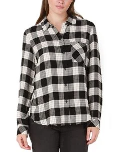 Black Tape Women's Button-Front Plaid Shirt