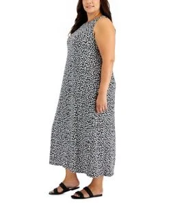 Vince Camuto Plus Size Printed Sleeveless Maxi Dress -Anne Klein Sales Store 22717301 fpx