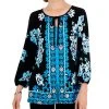 JM Collection Women's Navarro Way Split-Neck Tunic, Created For Macy's