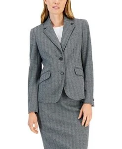 Anne Klein Women's Herringbone Two-Button Jacket & Flare-Leg Pants & Pencil Skirt -Anne Klein Sales Store 22719325 fpx
