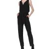 Black Tape Women's Embellished Belted Faux-Wrap Jumpsuit