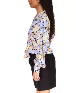 Sanctuary Women's Floral Tie-Front V-Neck Blouse -Anne Klein Sales Store 22722590 fpx