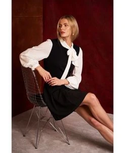 CeCe Women's Mix-Media Knit Top -Anne Klein Sales Store 22723950 fpx