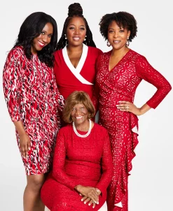 Kasper Lace Surplice V-Neck Ruffled Maxi Dress -Anne Klein Sales Store 22723961 fpx 2