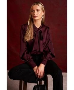 CeCe Women's Long Sleeve Button-Up Bow Blouse -Anne Klein Sales Store 22724126 fpx 1