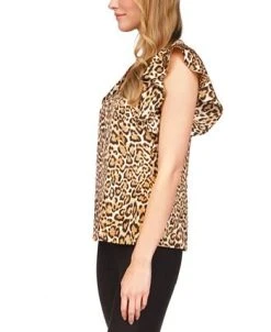 Michael Kors Women's Wildcat Printed Ruffled Top -Anne Klein Sales Store 22731338 fpx