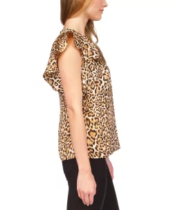 Michael Kors Women's Wildcat Printed Ruffled Top -Anne Klein Sales Store 22731339 fpx