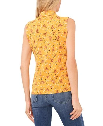 CeCe Women's Mock Neck Sleeveless Blossom Top 2 CeCe Women's Mock Neck Sleeveless Blossom Top - Image 2