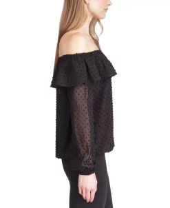 Michael Kors Women's Clip-Dot Off-The-Shoulder Top, Regular & Petite 8 Michael Kors Women's Clip-Dot Off-The-Shoulder Top, Regular & Petite -Anne Klein Sales Store 22732719 fpx