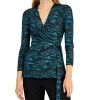 Anne Klein Printed Tie-Waist Top