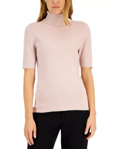 Anne Klein Women's Half-Sleeve Turtleneck Top -Anne Klein Sales Store 22733277 fpx