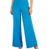 Anne Klein Montreal Satin High-Rise Side-Zip Wide-Leg Pants