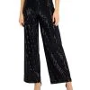 Anne Klein Women's Linear-Shine Pull-On Wide-Leg Pants