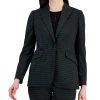 Anne Klein Women's Houndstooth One-Button Compression Blazer