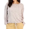 Style & Co Women's Cozy Cinch-Waist Scoop-Neck Top, Created For Macy's