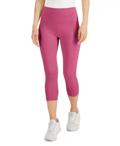 ID Ideology Women's Compression High-Rise Side-Pocket Cropped Leggings, Regular & Petite, Created For Macy's -Anne Klein Sales Store 22739290 fpx