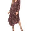 Vince Camuto Women's Long Sleeve Dress With Center Front Buttons