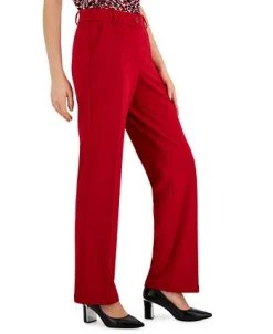 Kasper Women's Faux-Fly Pull-On Wide-Leg Pants -Anne Klein Sales Store 22760450 fpx