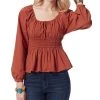 Sam Edelman Cilian Cotton Smocked Bustier Blouse