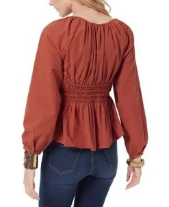 Sam Edelman Cilian Cotton Smocked Bustier Blouse 5 Sam Edelman Cilian Cotton Smocked Bustier Blouse -Anne Klein Sales Store 22762015 fpx