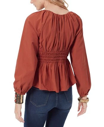 Sam Edelman Cilian Cotton Smocked Bustier Blouse 2 Sam Edelman Cilian Cotton Smocked Bustier Blouse - Image 2