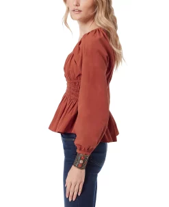 Sam Edelman Cilian Cotton Smocked Bustier Blouse 6 Sam Edelman Cilian Cotton Smocked Bustier Blouse -Anne Klein Sales Store 22762016 fpx