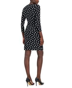 Anne Klein Nomad Printed Faux-Wrap Dress -Anne Klein Sales Store 22767360 fpx
