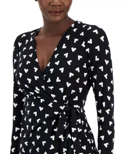 Anne Klein Nomad Printed Faux-Wrap Dress -Anne Klein Sales Store 22767361 fpx