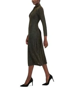 Anne Klein Women's Lurex-Knit Twist-Neck Midi Dress -Anne Klein Sales Store 22767952 fpx