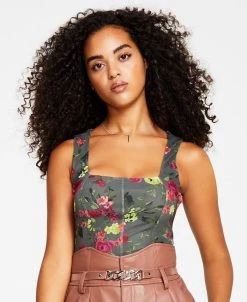 Bar III Women's Sleeveless Printed Square-Neck Mesh Tank Top, Created For Macy's -Anne Klein Sales Store 22771982 fpx