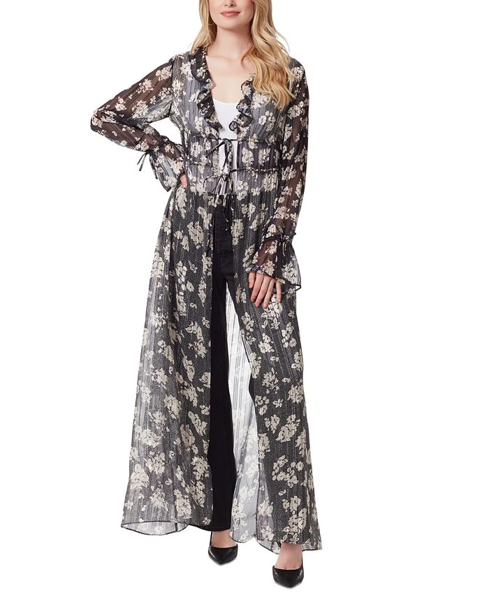 Jessica Simpson Gaia Sheer Ruffle Duster Top 1 Jessica Simpson Gaia Sheer Ruffle Duster Top