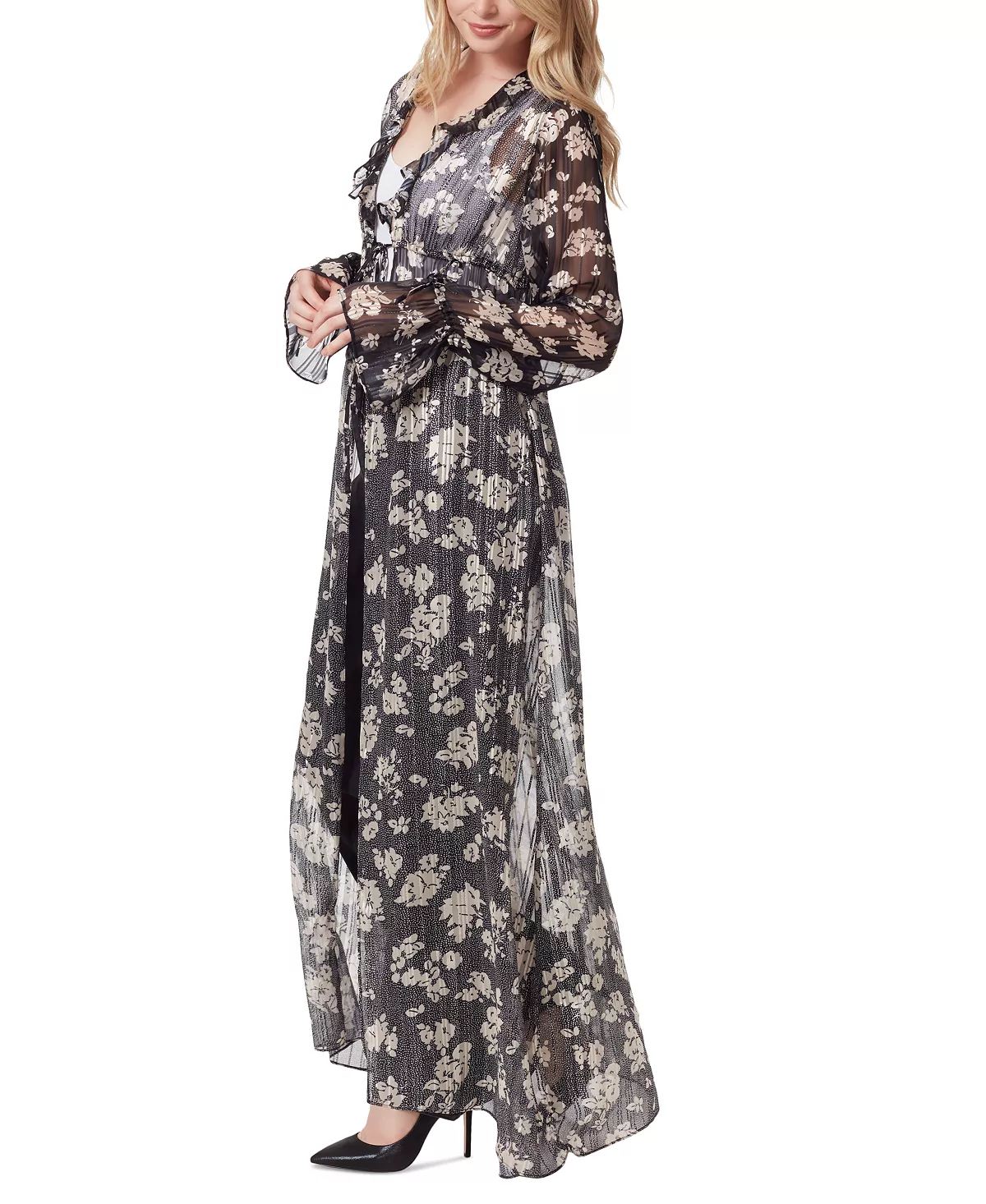 Jessica Simpson Gaia Sheer Ruffle Duster Top 3 Jessica Simpson Gaia Sheer Ruffle Duster Top - Image 3