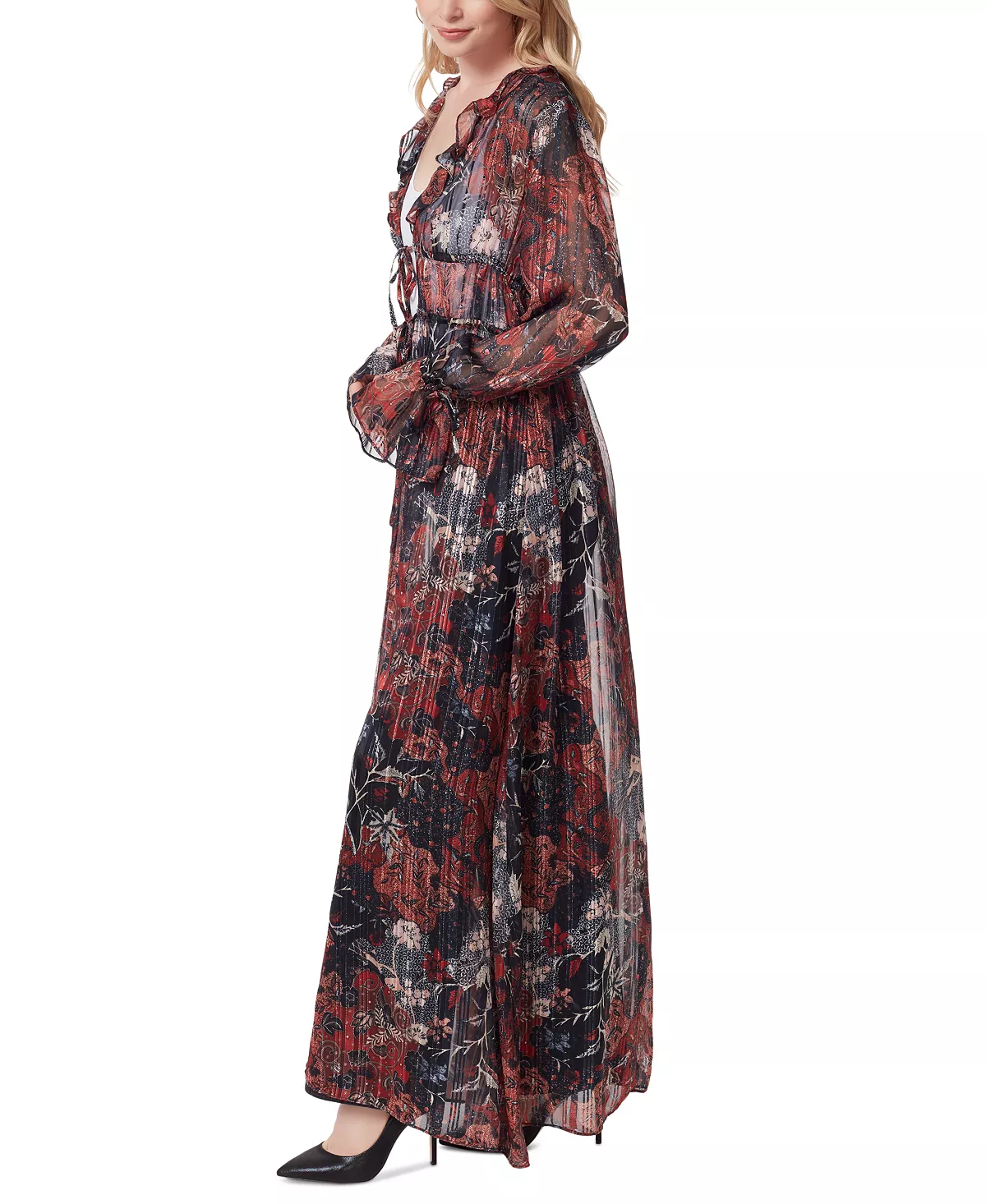 Jessica Simpson Gaia Sheer Ruffle Duster Top 5 Jessica Simpson Gaia Sheer Ruffle Duster Top - Image 5