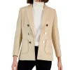 Anne Klein Women's Faux Double-Breasted Scuba-Suede Jacket