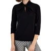 Anne Klein Women's Twist-Neck 3/4-Sleeve Top