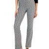 Anne Klein Women's Metallic Chevron Pull-On Bootcut Pants