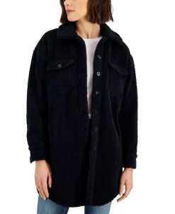 Style & Co Women's Faux-Sherpa Shacket, Created For Macy's -Anne Klein Sales Store 22779315 fpx