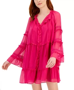 INC International Concepts Women's Tiered Mini Dress, Created For Macy's -Anne Klein Sales Store 22779653 fpx