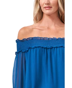 CeCe Smocked Off-The-Shoulder Top -Anne Klein Sales Store 22780167 fpx