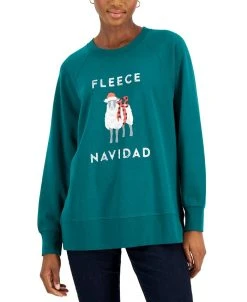 Style & Co Holiday Graphic Sweatshirt, Created For Macy's