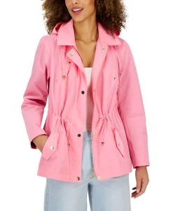 Charter Club Women's Water-Resistant Hooded Anorak Jacket, Created For Macy's