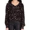 Sanctuary Women's Floral-Print Blouson-Sleeve Button-Front Top