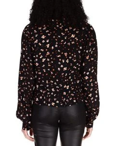 Sanctuary Women's Floral-Print Blouson-Sleeve Button-Front Top -Anne Klein Sales Store 22782290 fpx