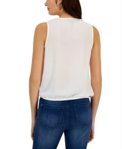 INC International Concepts Women's Ruffle Tiered V-Neck Sleeveless Top, Created For Macy's -Anne Klein Sales Store 22782958 fpx