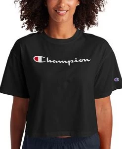 Champion Women's Logo Cropped T-Shirt -Anne Klein Sales Store 22783377 fpx