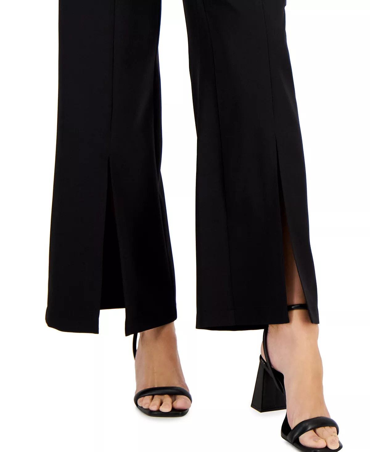 INC International Concepts Women's High-Rise Front-Slit Flare-Leg Pants, Created For Macy's 4 INC International Concepts Women's High-Rise Front-Slit Flare-Leg Pants, Created For Macy's - Image 4