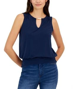 INC International Concepts Women's Hardware Keyhole Top, Created For Macy's